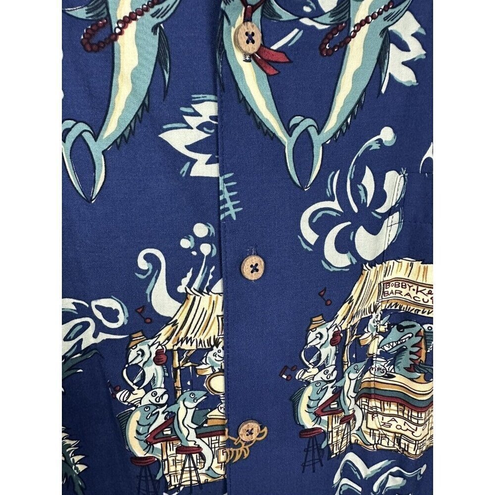 Bluewater Rat Pack Jazz Piano Bar‎ Fish Tropical Camp Shirt Hawaiian Mens XL USA - Picture 7 of 9
